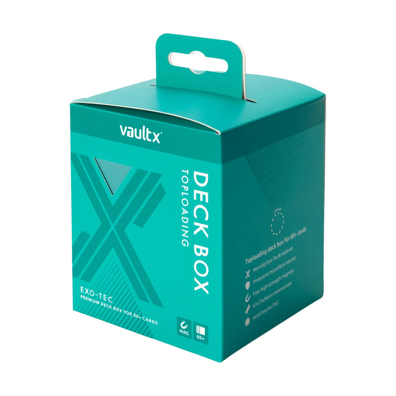 Vault X Exo-Tec Toploading Deck Box 80+ - Ocean Blue/Teal