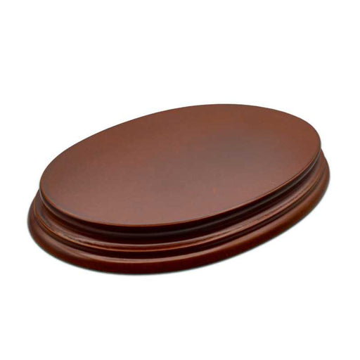 Green Stuff World Oval Display Plinth 17x11 cm - Hazelnut Brown