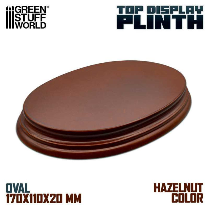 Green Stuff World Oval Display Plinth 17x11 cm - Hazelnut Brown