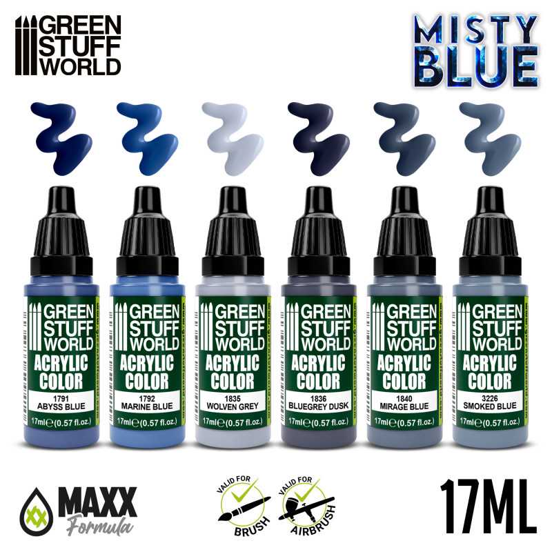Acrylic Paint Set - Misty Blue