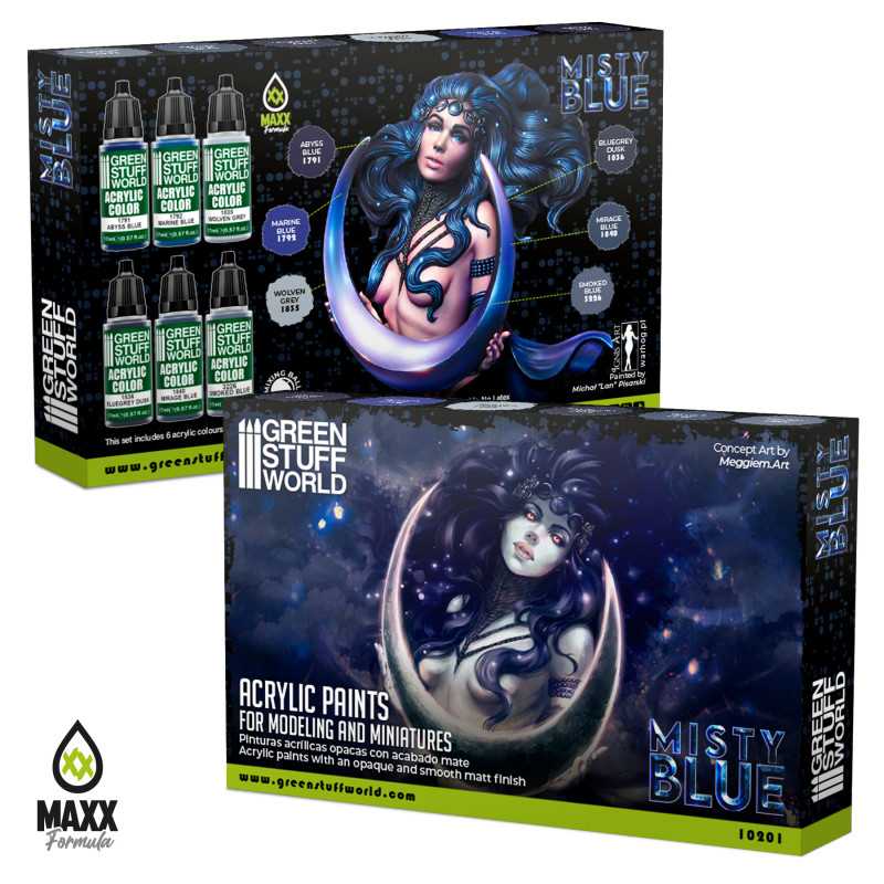 Acrylic Paint Set - Misty Blue