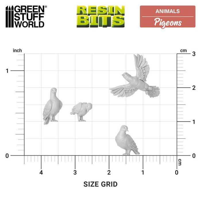 3D Printed Pigeons 1:48-1:35