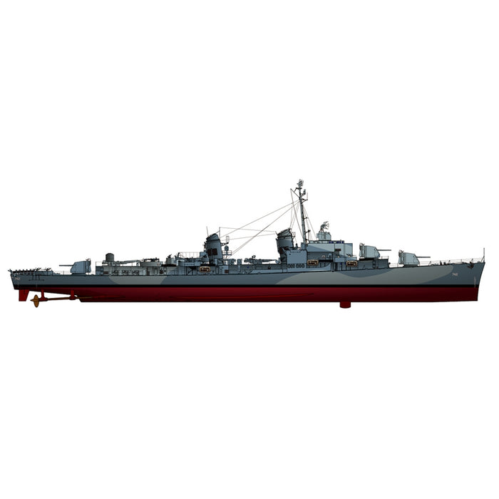 Charlestown Navy Yard Dry Dock 1 & USS Frank Knox DD-742 1944 1:700