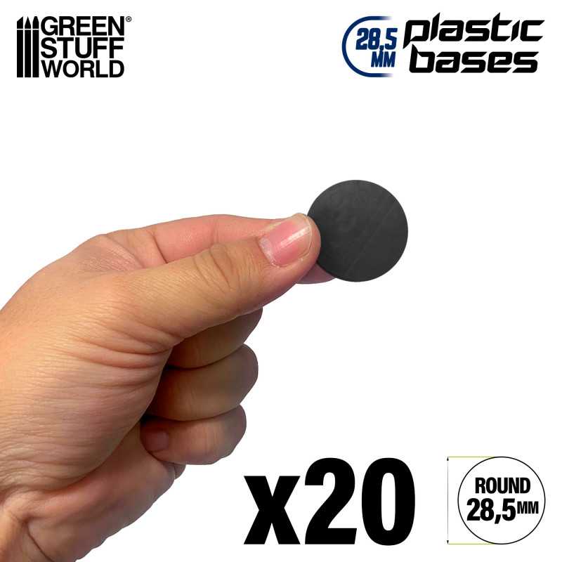 Plastic Bases - Round 28.5mm Black