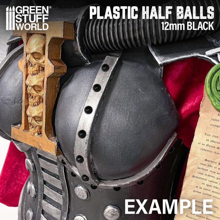 Plastic Half Balls - 12mm