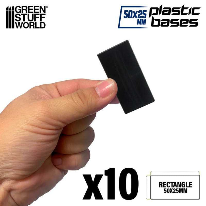 Plastic Rectangular Bases 25x50mm