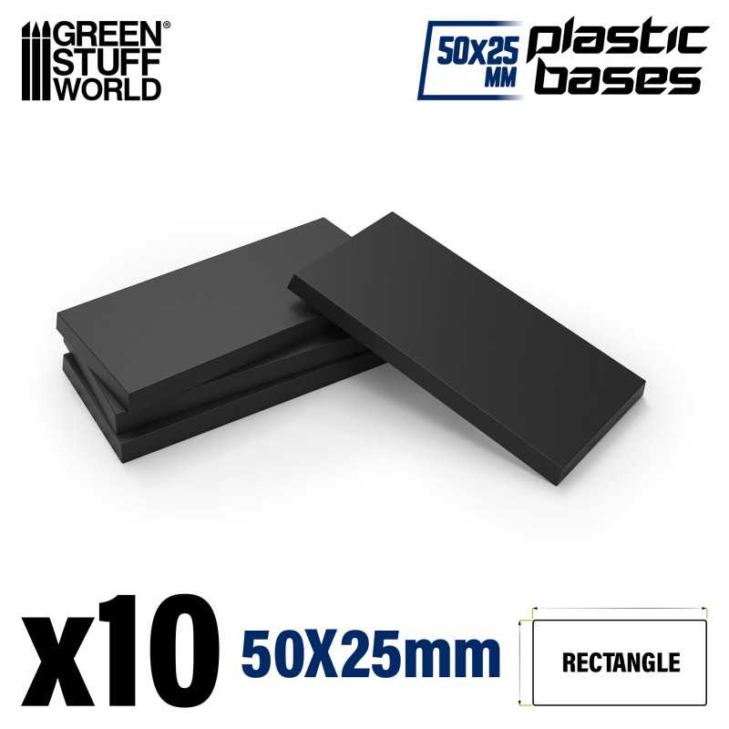 Plastic Rectangular Bases 25x50mm