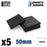 Plastic Bases - Square 50x50mm Black