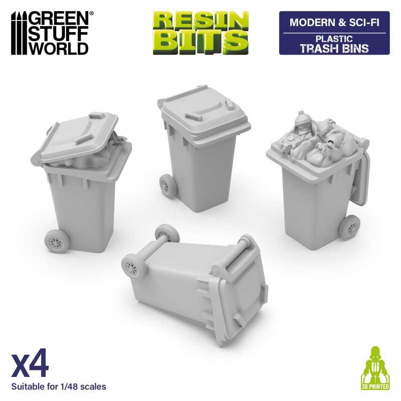 Resin Bits - Plastic Trash Bins