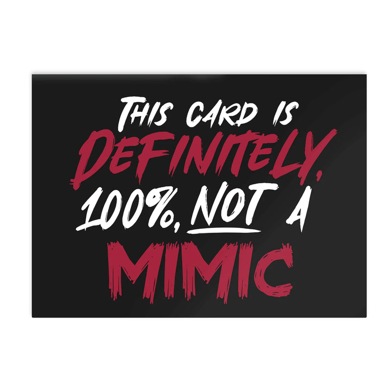GlassStaff Greeting Card - Not A Mimic