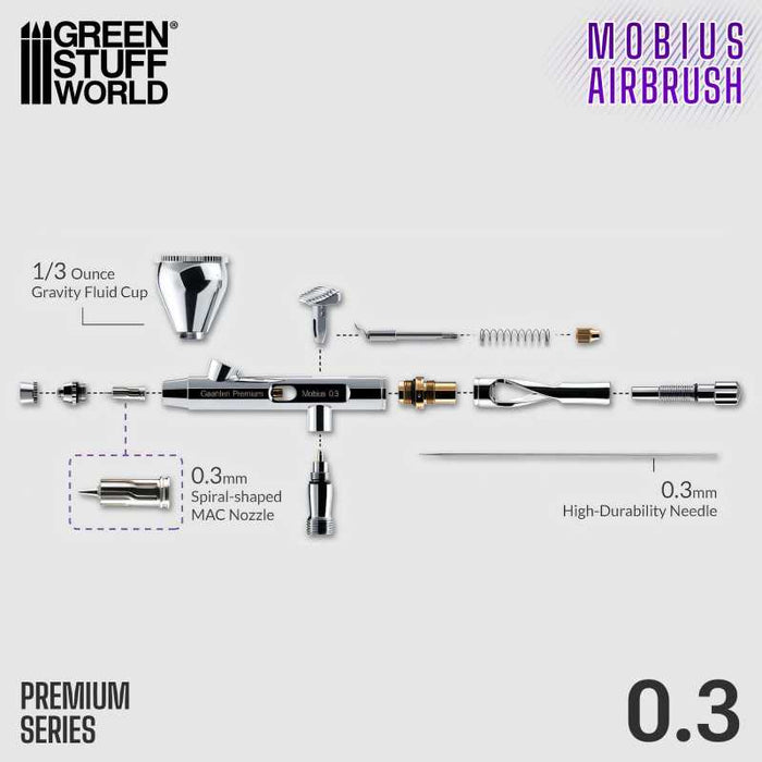 Premium Series GHPM-Mobius Airbrush 0.3mm
