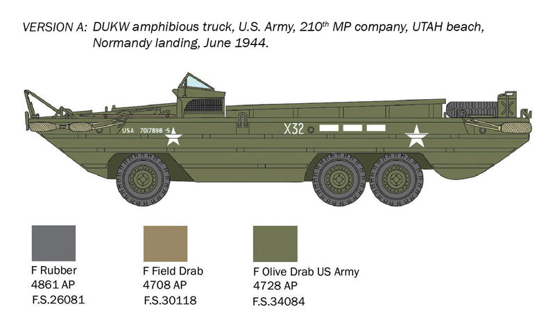 DUKW 2 1/2 ton GMC truck amphibious version "D-Day 80° Anniversary" 1:72