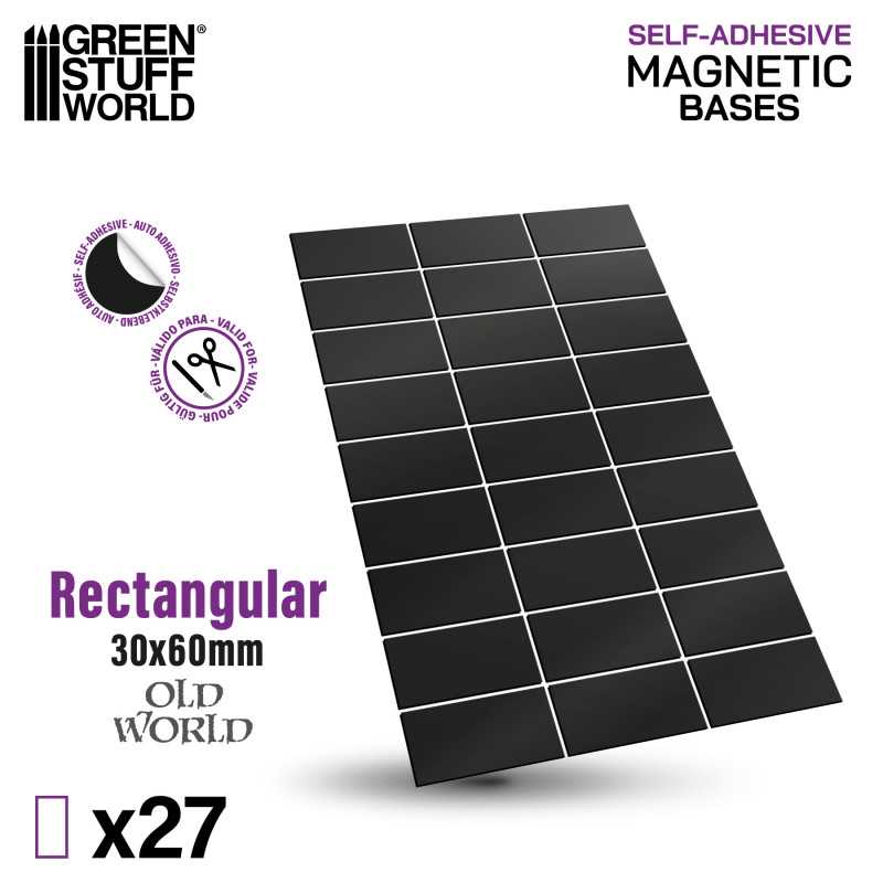 Rectangular Magnetic Sheet Self-Adhesive - 30x60mm