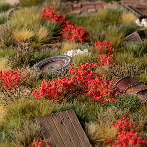 GamersGrass Static Grass Tufts - Red Flowers Wild