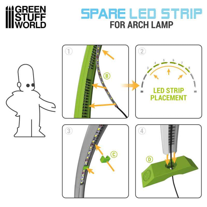 Replacement LED Strip for Arch Lamp - Faded White