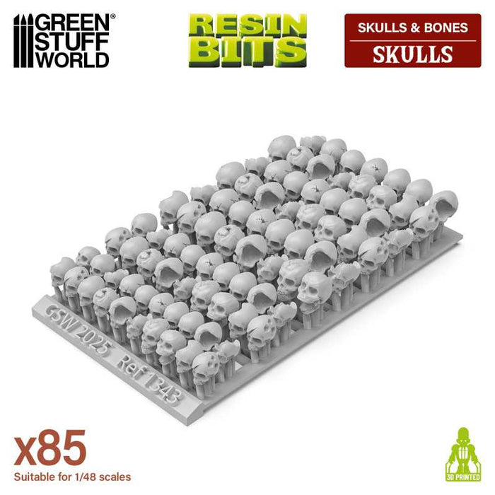 Resin Skulls 1:48-1:35 - 85 Skulls