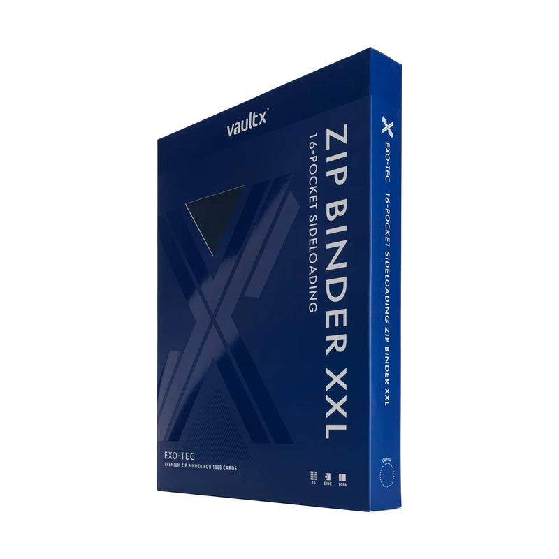 Vault X 16-Pocket Exo-Tec Zip Binder XXL - Blue