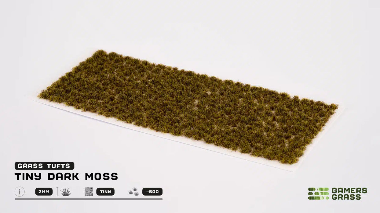 GamersGrass Static Grass Tufts - Tiny Dark Moss 2mm - Tiny
