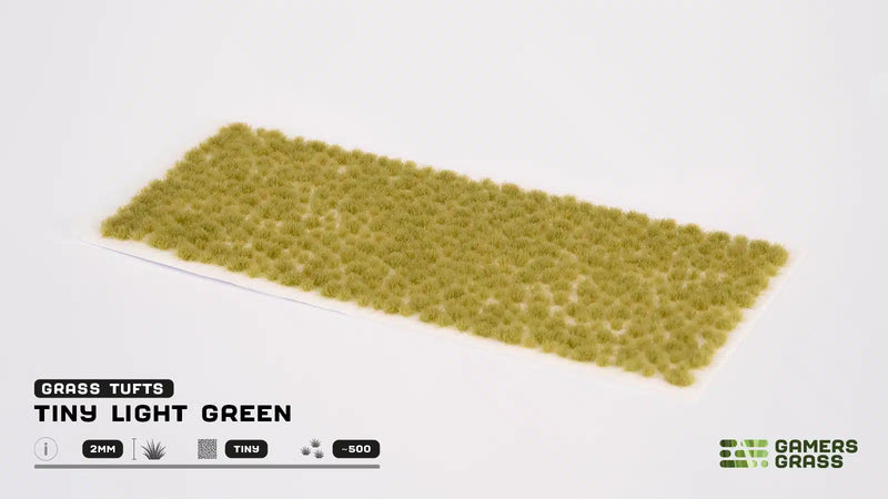 GamersGrass Static Grass Tufts - Tiny Light Green 2mm - Tiny