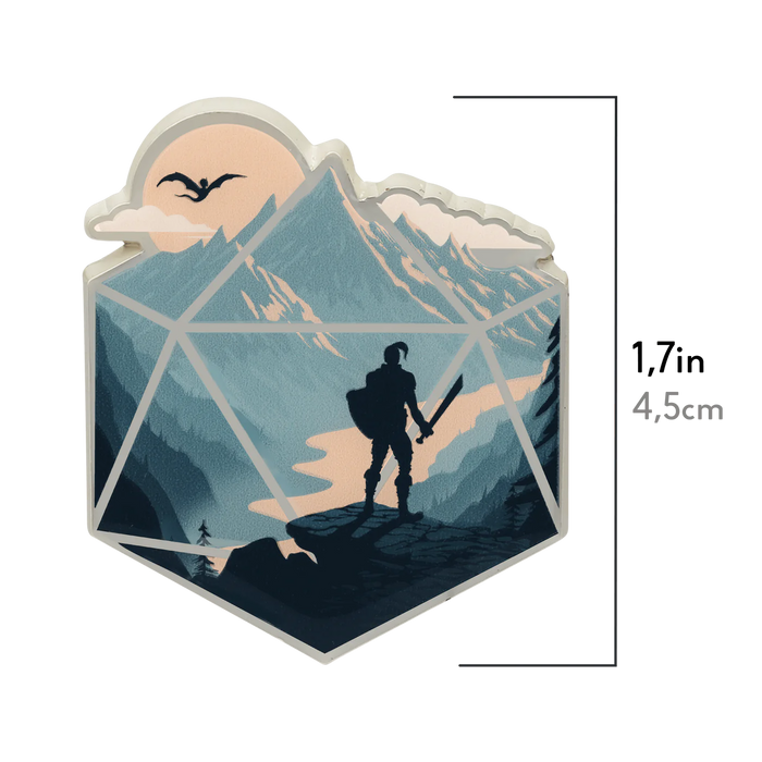 GlassStaff Enamel Pin - The d20 Champion