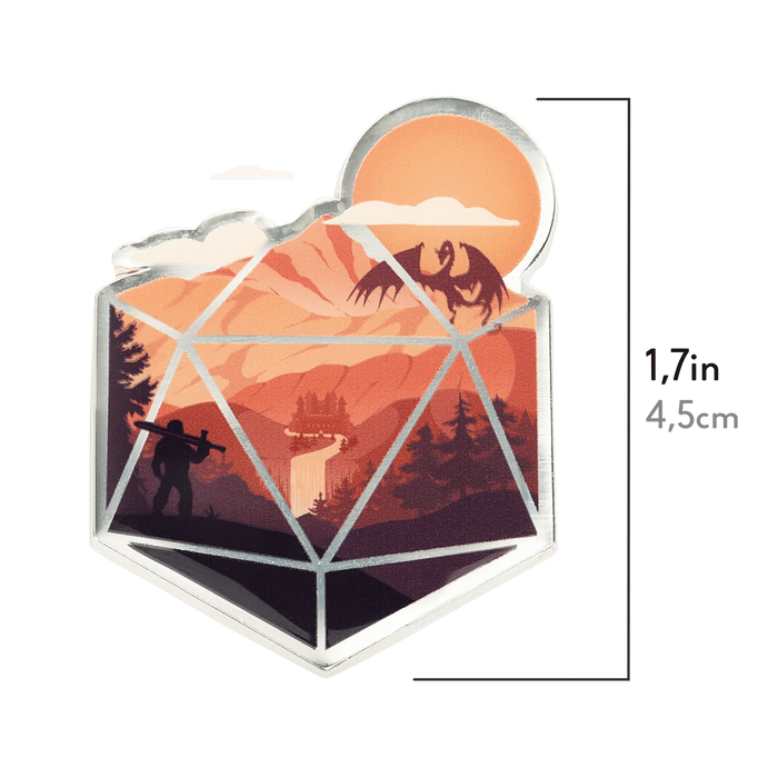 GlassStaff Enamel Pin - The d20 Hero