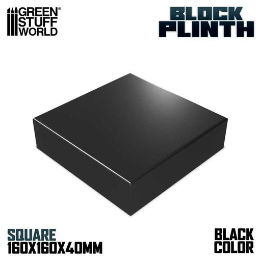 Green Stuff World Square Plinth 16x16cm - Black