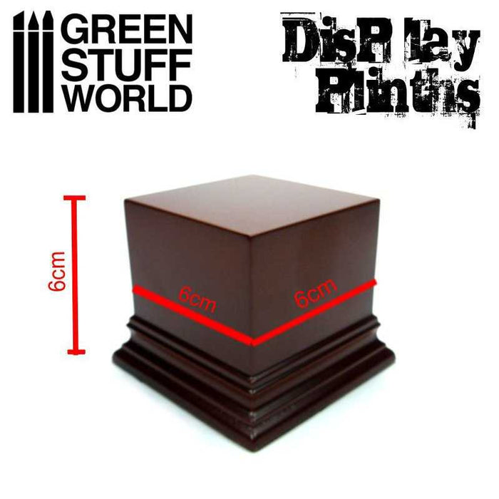 Green Stuff World Square Top Display Plinth 6x6 cm - Hazelnut Brown