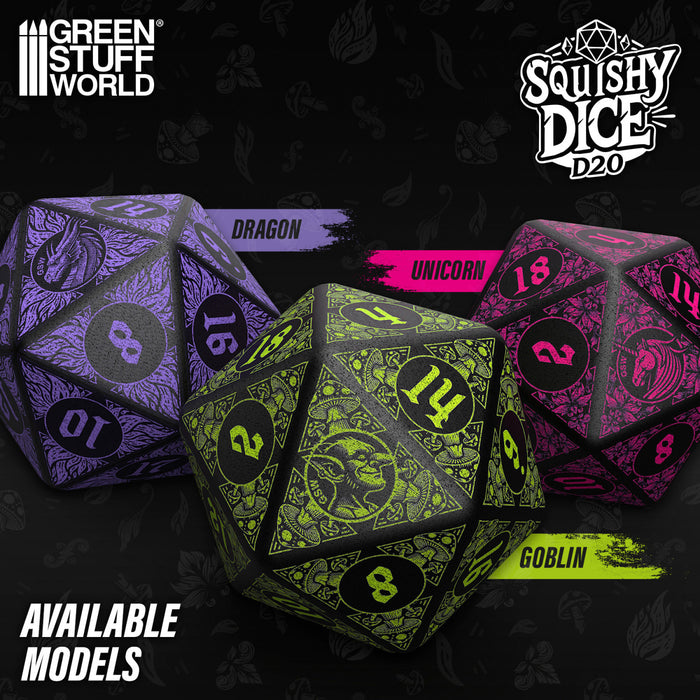 Squishy D20 Dice - Goblin