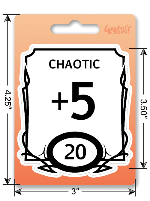 GlassStaff Stat Block Sticker - Chaotic +5