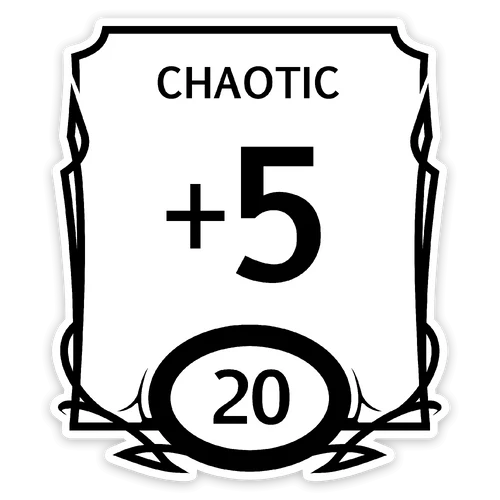 GlassStaff Stat Block Sticker - Chaotic +5