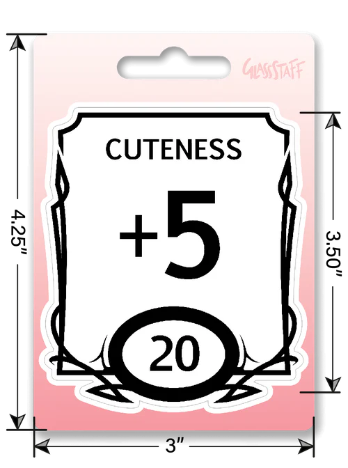 GlassStaff Stat Block Sticker - Cuteness +5
