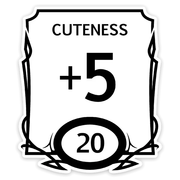 GlassStaff Stat Block Sticker - Cuteness +5