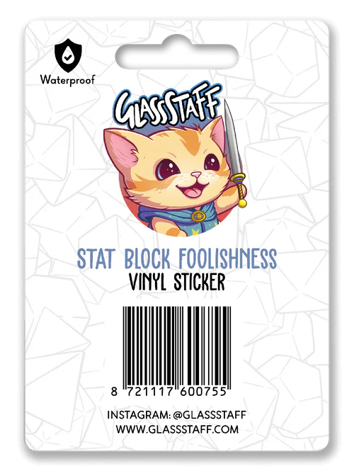 GlassStaff Sticker - Stat Block Foolishness