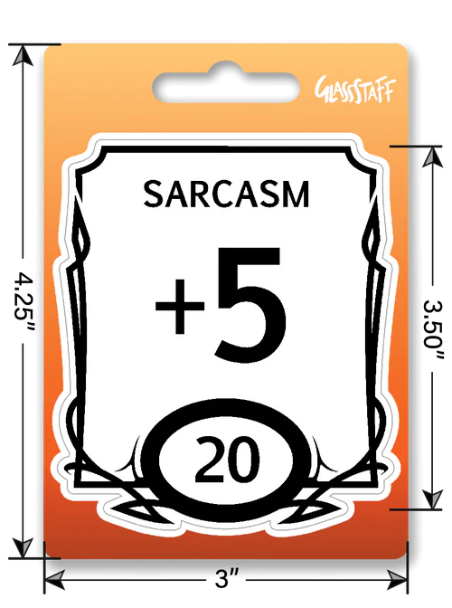 GlassStaff Sticker - Stat Block Sarcasm