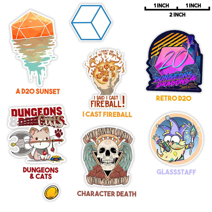 GlassStaff DnD StickerBomb Pack - 40+ Vinyl Stickers