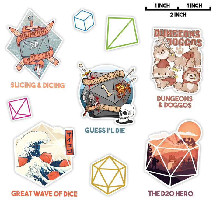 GlassStaff DnD StickerBomb Pack - 40+ Vinyl Stickers