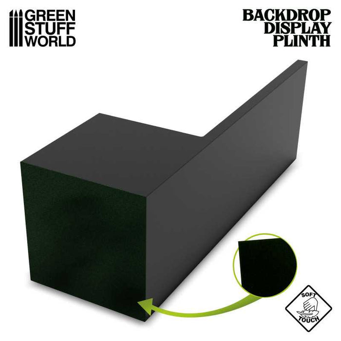 Green Stuff World Straight Backdrop Plinth - Black