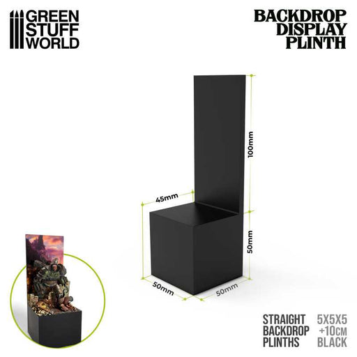 Green Stuff World Straight Backdrop Plinth - Black