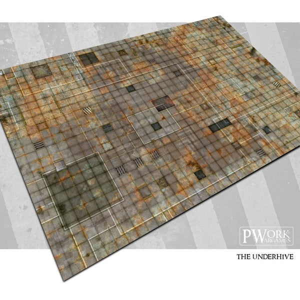 PWork Wargames Neoprene/Rubber Terrain Mat: The Underhive - 44x60"