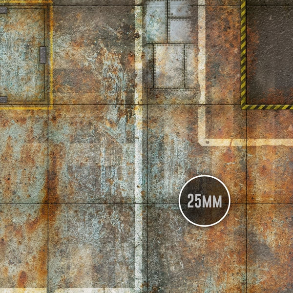 PWork Wargames Neoprene/Rubber Terrain Mat: The Underhive - 44x60"