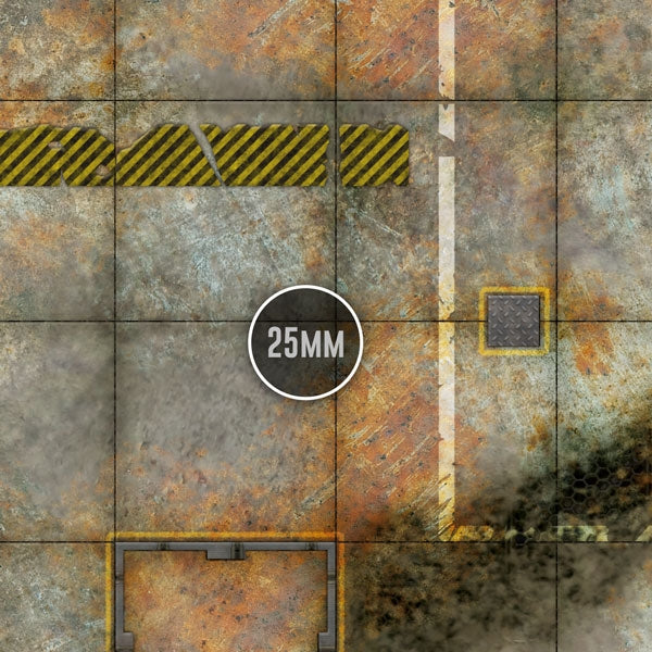 PWork Wargames Neoprene/Rubber Terrain Mat: The Underhive - 44x60"