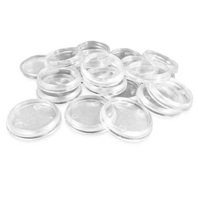 Hollow Plastic Bases - Round 28.5mm Transparent