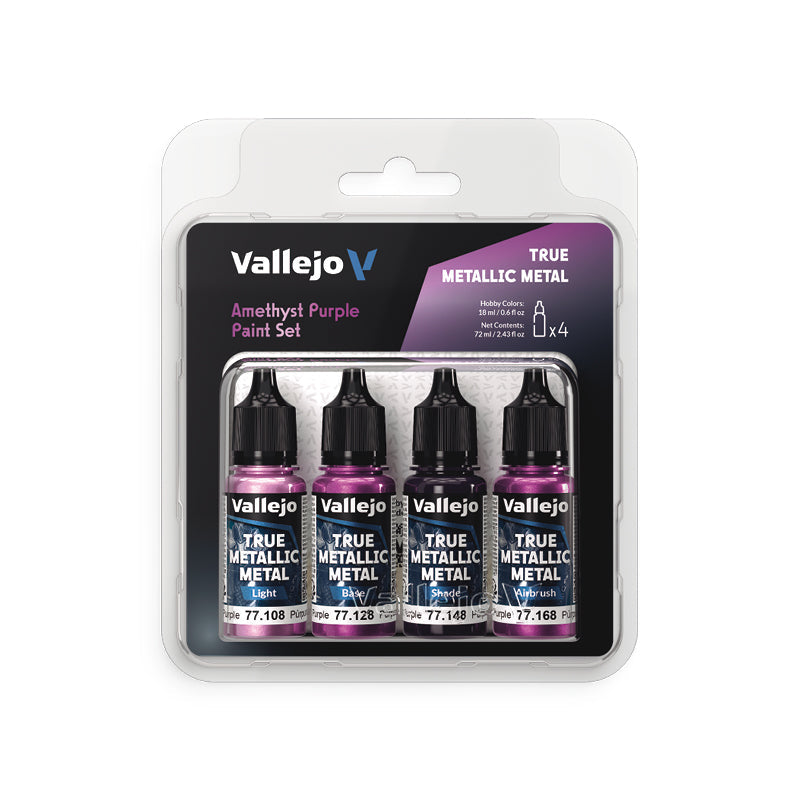 Vallejo True Metallic Metal Paint Set - Amethyst Purple