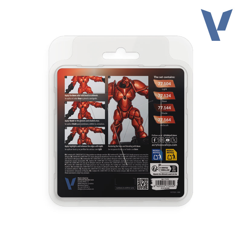 Vallejo True Metallic Metal Paint Set - Ancient Copper