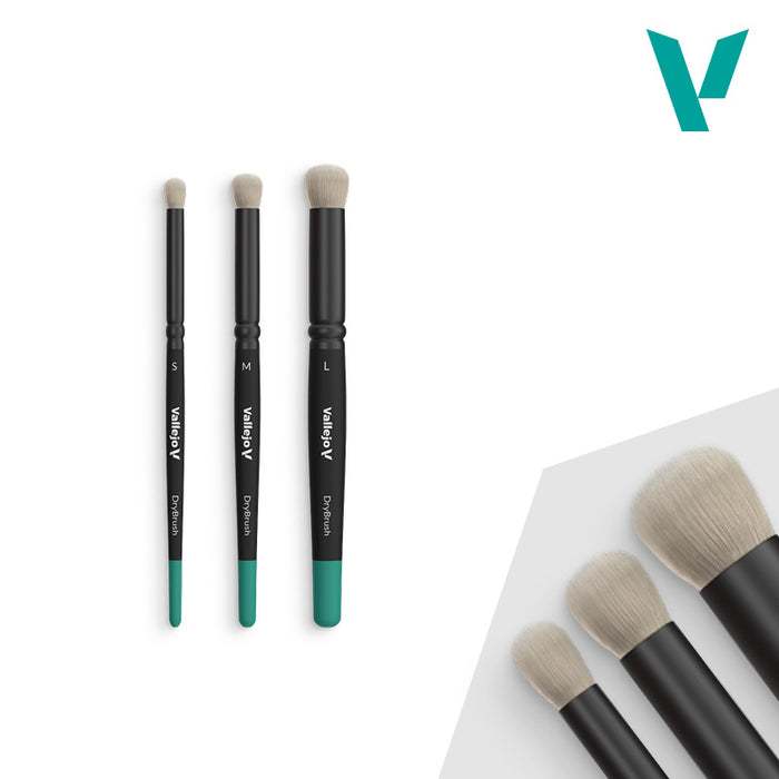 Vallejo Dry Brush Set - Natural Hair - (S,M, & L)