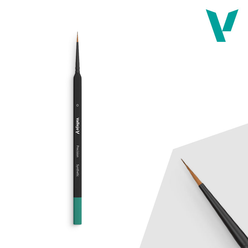 Vallejo Precision - Synthetic Round Brush Triangular Handle No. 0