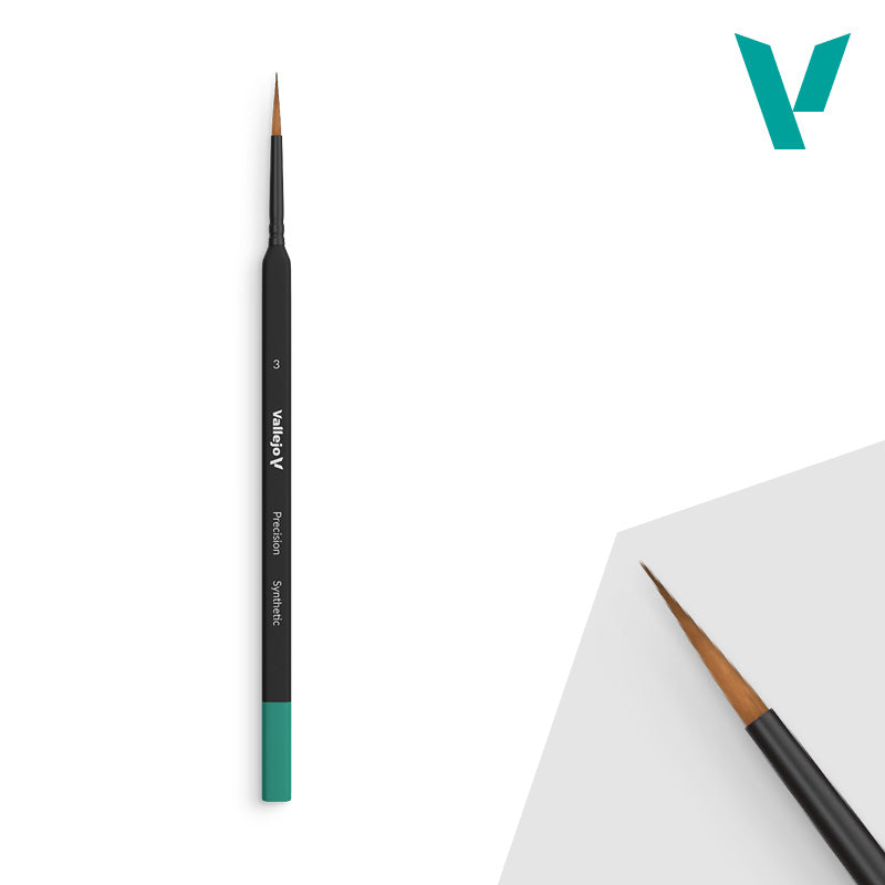 Vallejo Precision - Synthetic Round Brush Triangular Handle No. 3