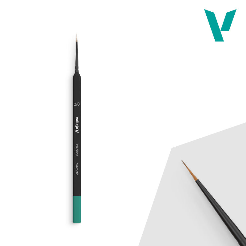 Vallejo Precision - Synthetic Round Brush Triangular Handle No. 2/0