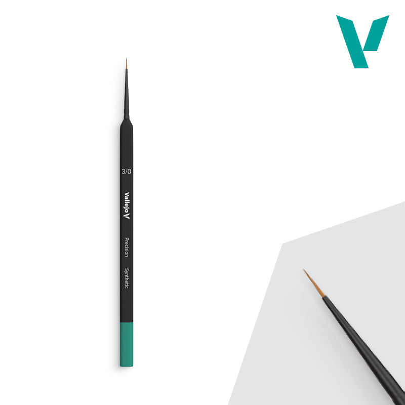 Vallejo Precision - Synthetic Round Brush Triangular Handle No. 3/0