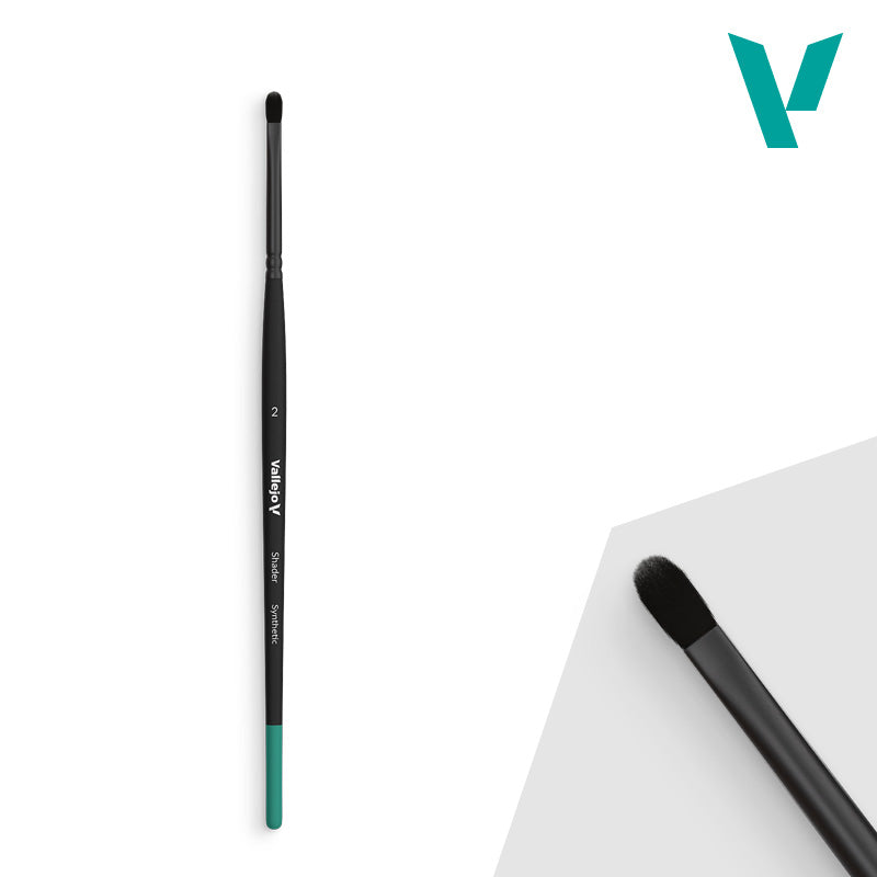 Vallejo Shader - Synthetic Flat Filbert Brush No. 2